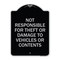Signmission Designer Series-Not Responsible For Theft Or Damage To Vehicles Or Contents, 24" x 18", BS-1824-9806 A-DES-BS-1824-9806 - alternate 1